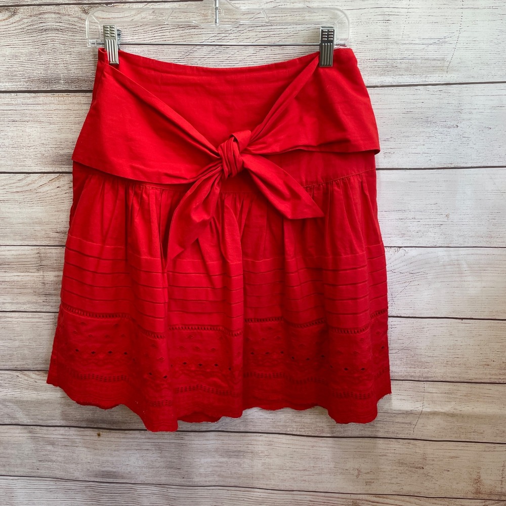 EXCELLENT CONDITION MAEVE/ANTHROPOLOGIE PAIX SKIRT IN RED - Picture 3 of 8